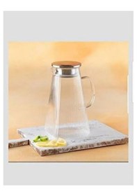 Resim Acar Sürahi Metal Kapaklı Cam Sürahi 1800 Ml 