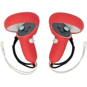 Resim Oculus Quest 2 Vr Aksesuarları İçin 1 Çift Çizilmez Silikon Denetleyici Tutma Kapağı Gamepad Kolu Koruyucu - Kırmızı 