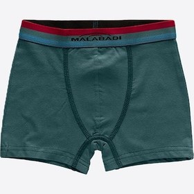 Resim Malabadi Erkek Çocuk Yeşil 8 Li Paket Pamuk Elastan Boxer 208 
