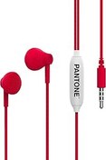 Resim Pantone Celly, kulaklık, damlama kapsüllü kulak içi kulaklık, uzaktan kumanda ve entegre mikrofon, kablo uzunluğu 1 m, jak 3,5 mm, kırmızı 