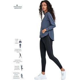 Resim Kadın Eşofman Takım Antrasit/siyah Spor Tunik & Slim Fit Tayt Sports And Casual Tracksuit 3065 Antrasit / Siyah 