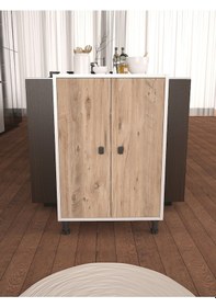 Resim Melo 4 Gözlü 2 Kapaklı Çok Amaçlı Dolap Ayakkabılık Kiler Dolabı 