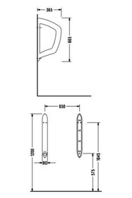 Resim Eca Serel Tek Parça Pisuvar Ara Bölme 0140STS110H 