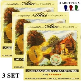 Resim Alice Klasik Gitar Teli Takımı 3 Set 
