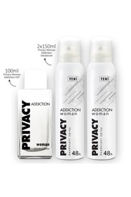 Resim Privacy Addiction Edt 100 ml Kadın Parfüm + 2x150ml Deodorant Set 1742751043423 