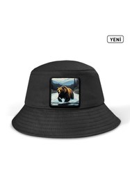 Resim BlackBörk Bucket Ayı Logolu Siyah Şapka 