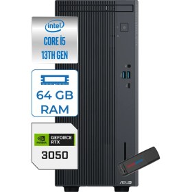Resim Asus Expertcenter P500MV Intel Core I5-13420H 64GB Ddr5 4tb SSD WIN11HOME 6GB/RTX3050 Minitower Masaüstü Bilgisayar WG7136216512B0DH25+Zettausbbellek 
