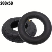 Resim 200x50 İç ve Dış Lastikler 20.32 cm Mini Elektrikli Scooter için, 4 Yapraklı Sentetik Kauçuk 