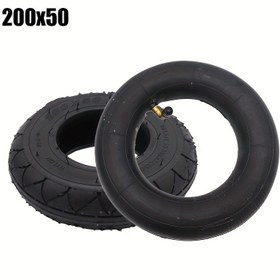 Resim 200x50 İç ve Dış Lastikler 20.32 cm Mini Elektrikli Scooter için, 4 Yapraklı Sentetik Kauçuk 