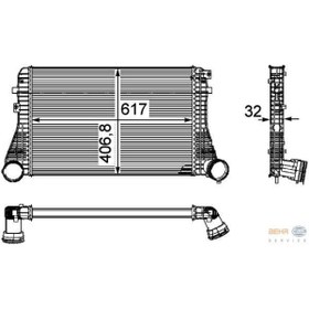 Resim BEHR Cı 161 000p 3c0145805r Volkswagen Tüm Araçlar 2 Yıl Turbo Radyatörü Passat 