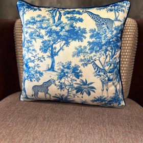 Resim BLUE BLANC - 408 - 50x50 (KARE) Sadece Kılıf Düz Fitilli 