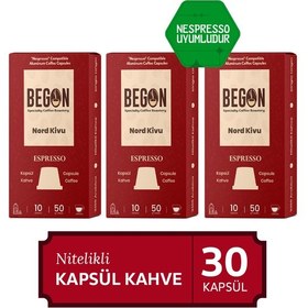 Resim Begon Kahve Nord Kivu Espresso Kapsül Kahve 3 x 10'lu 