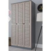 Resim Remaks Fuga 3 Kapaklı Elbise Dolabı - Antrasit Gövde Cordoba Kapak 