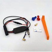 Resim Xuweiwei Siyah 12v Evrensel Araba Anteni Stereo Radyo Sinyal Amplifikatörü Ses Medya Ünitesi Booster Dab+fm Am Uyumlu 