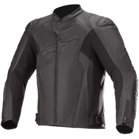 Resim Alpinestars Faster V2 Airflow Deri Korumalı Motosiklet Montu Siyah 