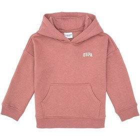 Resim U.S. Polo Assn. Kız Çocuk Orkide Kapüşonlu Şardonlu Basic Sweatshirt 50314304-VR221 