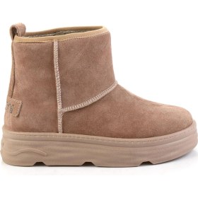 Resim Vizon Hakiki Deri Kadın Bot & Bootie K02748100602 Vizon 