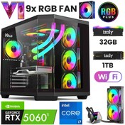 Resim IZOLY GTA 8X i7 14700F 32GB DDR5 1TB M.2 RTX 5060TI 16GB 240mm Sıvı Soğutma Oyuncu Masaüstü Bilgisayarı 