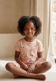 Resim Katia & Bony Kız Çocuk Unicorn Şort Pijama Takımı, 12612E2002 