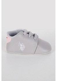 Resim U.S. Polo Assn. Gri Bağcıklı Kız Bebek Ayakkabı 5274-30639 Gri 