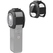 Resim Geeroyoo Insta360 One Rs 1-ınç 360 Kamera İçin Soğuk Ayakkabı Bağlantılı Lens Koruma Kılıfı - Siyah Cam + Pc Malzeme Siyah 