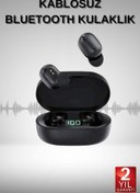Resim Techno Stock TWS Bluetooth Kulaklık Kulak İçi Kablosuz Dijital Göstergeli Çağrı Cevaplayabilen 