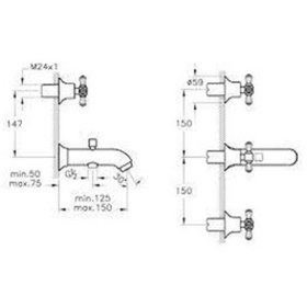 Resim Artema A4169623+A40836 Juno Crystals From Swarovski Lavabo Bataryası 