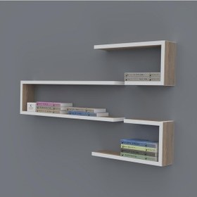 Resim Kenzlife kitaplık nevres 060*100*20 crd duvar rafı 