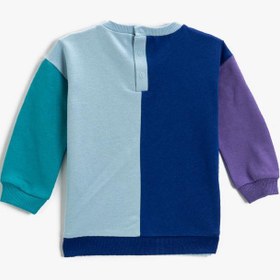 Resim Erkek Bebek Bisiklet Yaka Sweatshirt Pamuklu 