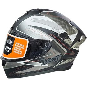 Resim Beon B507 Full Face Kapalı Kask Beyaz - Gri - Siyah 