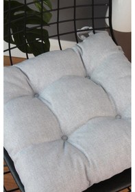 Resim Altınpamuk Altınpamuk Beta Pofidik Gri Sandalye Minderi Bağcıklı 40X40Cm 