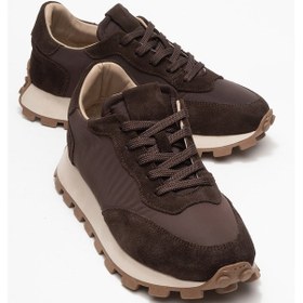 Resim Luvi Shoes Amanda Kahverengi Hakiki Deri Kadın Spor Ayakkabı Kahverengi 