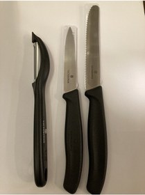 Resim Victorinox 3'lü Paslanmaz Çelik Soyacak ve Bıçak seti 