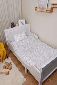 Resim Organik Çarşaflı Bebek Nevresim Takımı (100x150) - Çiçek Bahçesi 100 x 150 