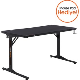 Resim Adore Mobilya Advent-X Oyuncu ve Bilgisayar Masası-Siyah 140x76x70 cm 