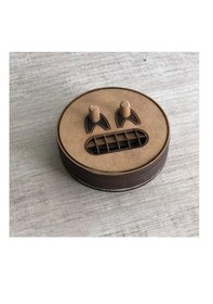 Resim Ahşap Figürlü 6'lı Bardak Altlığı Dekoratif Silinebilir Emojiler 