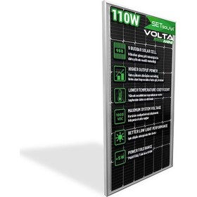 Resim 110wp 36pm Hücre Half-cut 25mm Çerçeveli Güneş Paneli 