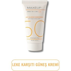 Resim Maxeup Glulatyon & Aleo Vera Su Bazlı Leke Karşıtı Yüz Güneş Kremi SPF50+ 50 ML 