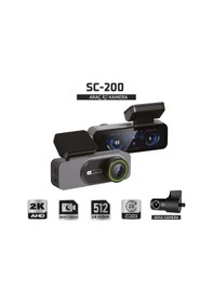 Resim Sentinel Sc-200 2k Ahd Çift Kameralı Araç İçi Kamera Wi-fi, Gece Görüş, 24 Saat Park Modu, 170 Geniş Açı 