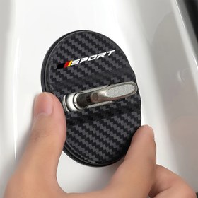Resim 4 adet Araba Kapı Kilidi Kapak Koruyucuları - ABS Plastik Şok Emici Gürültü Azaltıcı Sızdırmazlık Etiketleri for AUDI, for BMW, Mercedes, VW ve for ford Araçları için 