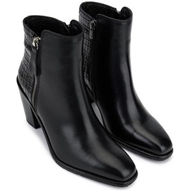 Resim Tamer Tanca Kadın Hakiki Deri Siyah Klasik Bot 33 9515 Bn Bot Sk25-26 Sıyah Derı/kroko SİYAH DERİ 