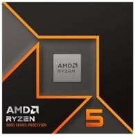 Resim AMD Ryzen 5 9600X İşlemci, 6 Çekirdek/12 Dizginsiz İplik, Zen Mimarisi 5, 38MB L3 Önbellek, 65 W TDP, 5,4 GHz'e kadar Frekans Artışı, Soket AM5, DDR5 ve PCIe 5.0, Fan Yok 