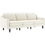 Resim Rani AJ106 Robin Üçlü Ekstra Koltuk Süt Köpüğü Kadife Kumaş Modern Ahşap Minimal Siyah Ayak 
