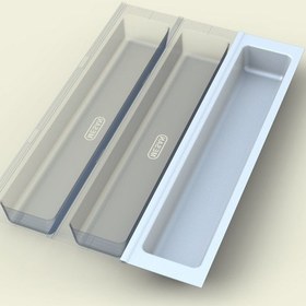 Resim Mutfak Çekmece Içi Kaşıklık, Beyaz Tek Bölmeli Modül 11cm X 48cm Antrasit 