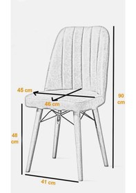 Resim Kaliteli Bir Adet Kare Gold Mutfak Salon Sandalyesi Kahverengi 