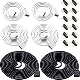 Resim 4-Pin RGBW Uzatma Kablosu, 30cm'den 5m'ye, 1M, 2M, 3M - Ev, Parti ve Etkinlik Aydınlatması için Dayanıklı 5050, 3528, 2835 LED Şerit Bağlayıcı, Etkinlik Aydınlatması | Modern Kablolama Tasarımı | Dayanıklı Kablolama 