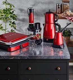 Resim Cyz-0003 Retro Serisi Kırmızı Çeyiz Seti 