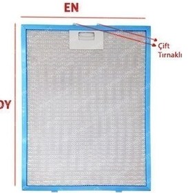 Resim AEG Uyumlu Ankastre Aspiratör Davlumbaz Alüminyum Yağ Filtresi - 402119051 