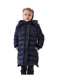 Resim Kız Çocuk Kapüşonlu Kışlık Şişme Mont 51356 Lacivert 