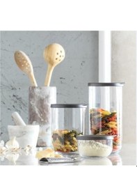 Resim Lav Duo Saklama Kabı 12 Li - Cam Kavanoz Erzak Saklama Kabı Seti Takımı Gri 3 Boy 